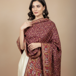 Pashmkala Women Floral  kani wool Shawl